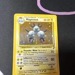 Magneton 9/130 WOTC Base Set 2 Holo Swirl Pokemon Card TCG - Image 3