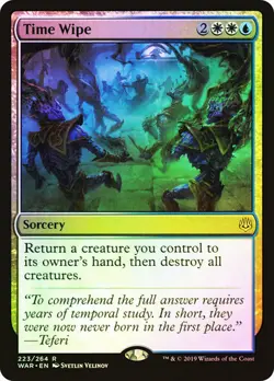 Magic The Gathering MTG TIME WIPE FOIL War of the Spark NM Near Mint - Image 1