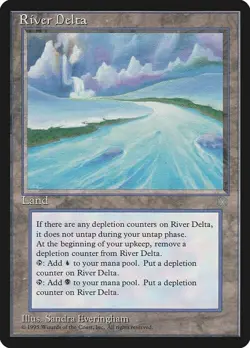 Magic The Gathering MTG RIVER DELTA Ice Age NM Near Mint - Image 1