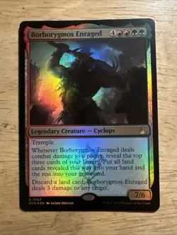 MTG Magic the Gathering Borborygmos Enraged (167/497) Ravnica Remastered NM FOIL - Image 1