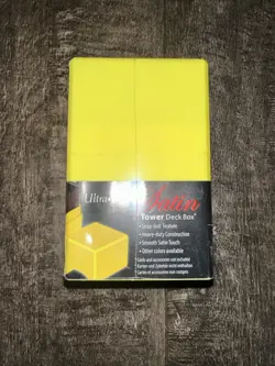 ULTRA PRO SATIN TOWER YELLOW DECK BOX New Dice Storage Compartment - Image 2