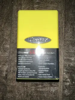 ULTRA PRO SATIN TOWER YELLOW DECK BOX New Dice Storage Compartment - Image 3