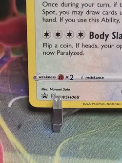 Pokemon Snorlax SWSH068 Vivid Voltage Pre-Release Holo Promo - Image 3