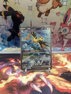 Pokemon TCG Zapdos EX Rare Holo Card 202/165 Scarlet and Violet 151 - Image 1