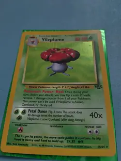 Pokemon TCG Vileplume Jungle 15/64 Holo Unlimited Holo Rare LP - Image 5