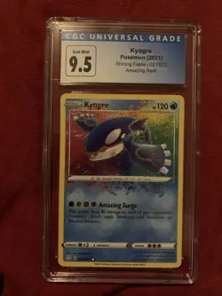 Kyogre Pokemon Shining Fates 2021 Amazing Rare 021/072 CGC 9.5 Gem Mint - Image 1