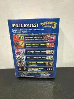 New 30 packs 2025 Peru Pokemon Blue Vol 3 Pokedex Sticker Booster Flash Editon - Image 3