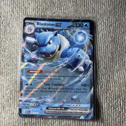 Pokemon TCG Blastoise EX 009/165 Scarlet & Violet Holo Double Rare NM Condition - Image 1