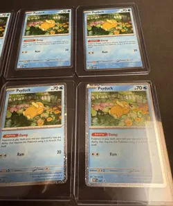 DAMAGED LOT- 8 Pokemon Mega Evolution Psyduck Cosmos Holo Black Star Promo 007? - Image 5