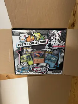 Lot of 6 Pokemon TCG SV10.5 Black Bolt & White Flare Unova Poster Collection Box - Image 1