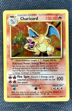 Charizard - Base Set Unlimited Holo Rare 4/102 (1999) Pokemon TCG - Image 1