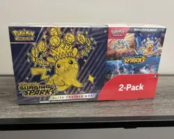 NEW Pokemon Surging Sparks 2-Pack Elite Trainer Box ETB + Booster Bundle Costco - Image 1