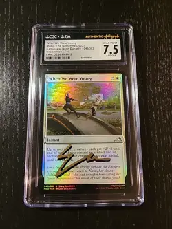 MTG When We Were Young Graded CGC 7.5 Foil Auto 9 Signature Deschamps Shadow - Image 1