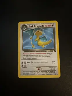 Pokemon Dark Dragonite No Holo 5/82 ERROR Rare Team Rocket Lightly Played - Image 1
