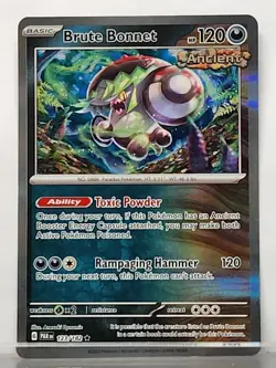 Brute Bonnet 123/182 Rare Holo NM+ Pokemon Paradox Rift Scarlet and Violet - Image 1