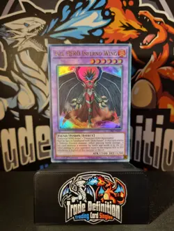 Evil HERO Inferno Wing LDS3-EN027 Ultra Rare Yu-Gi-Oh 1st Edition Mixed Colours - Image 1