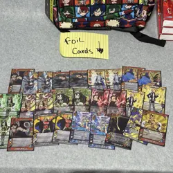 My Hero Academia Card Game Huge Lot Deck Boxes Back Pack + Foil Cards - Image 3