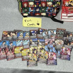 My Hero Academia Card Game Huge Lot Deck Boxes Back Pack + Foil Cards - Image 4