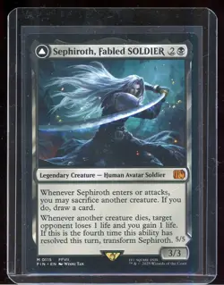 Magic The Gathering Final Fantasy SEPHIROTH, FABLED SOLDIER M 0115 Mint Non Foil - Image 1