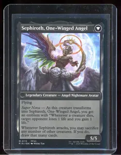 Magic The Gathering Final Fantasy SEPHIROTH, FABLED SOLDIER M 0115 Mint Non Foil - Image 2