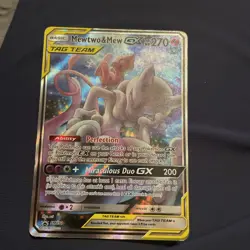 Pokemon TCG Mewtwo and Mew GX Black Star Promos SM191 Holo Card - Image 1