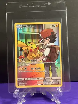 Pokemon TCG Ash Pikachu Holo Card Cosmic Eclipse 241/236 Secret Rare Near Mint - Image 2