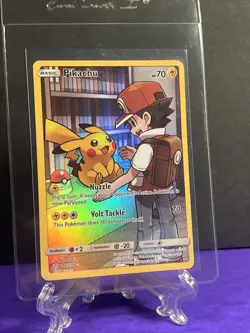 Pokemon TCG Ash Pikachu Holo Card Cosmic Eclipse 241/236 Secret Rare Near Mint - Image 3