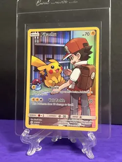 Pokemon TCG Ash Pikachu Holo Card Cosmic Eclipse 241/236 Secret Rare Near Mint - Image 4