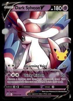 Pokemon TCG Sword & Shield Promo Cards #SWSH134 Dark Sylveon V NM (Scratches) - Image 1