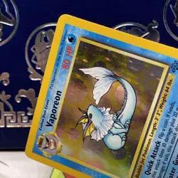 Vaporeon 12/64 1st Edition Jungle Holo Rare Pokemon TCG Vintage Card LP *Crease* - Image 3