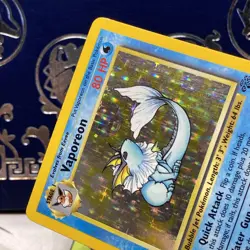 Vaporeon 12/64 1st Edition Jungle Holo Rare Pokemon TCG Vintage Card LP *Crease* - Image 4