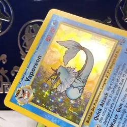Vaporeon 12/64 1st Edition Jungle Holo Rare Pokemon TCG Vintage Card LP *Crease* - Image 5
