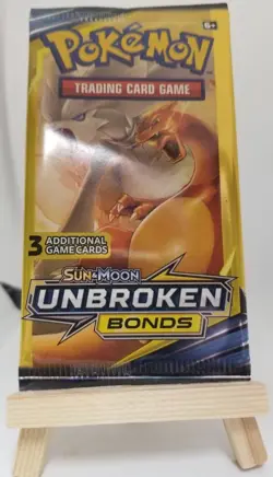 Pokemon 2019 Unbroken Bonds 3 Card Booster Pack Unweighed New Factory Sealed - Image 1