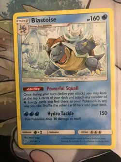 Pokemon Blastoise 25/181 - Non Holo Rare - SM Team Up sun and moon tcg card - Image 1