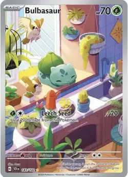 Pokemon TCG Bulbasaur Stellar Crown Illustration Rare Card 143/142 - Image 3