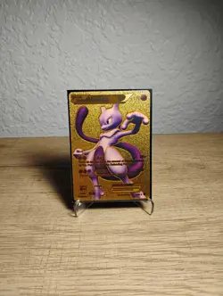 Pokemon Mewtwo EX 98/99 Next Destinies Gold Foil Fan Art Textured Collector Card - Image 1