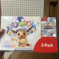 Pokemon TCG Prismatic Evolutions ETB with Booster Bundle Costco 2-Pack Sealed - Image 1
