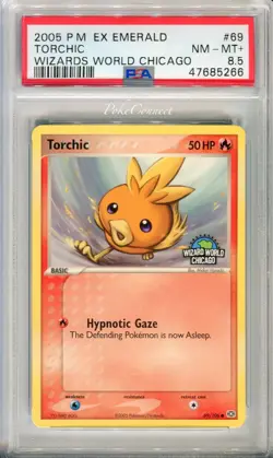 PSA 8.5 Pokemon Torchic Wizard World Chicago Promo 2005 Emerald #69 - Image 1