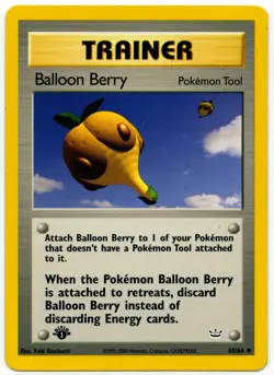 Pokemon - 1st Edition Neo Revelation BALLOON BERRY 60/64 LP+ - Image 1