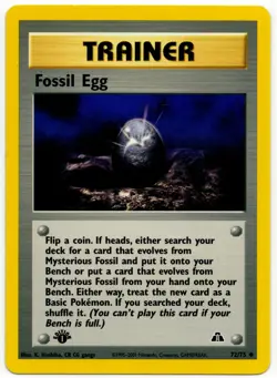 Pokemon - 1st Edition Neo Discovery Fossil Egg 72/75 LP+ - Image 1