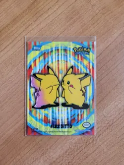 Topps Pokemon #132 Ditto Pikachu, 2000, Blue Logo, 5 of 10, Rare, Never Played - Image 1