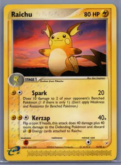 Pokemon TCG Raichu Ex Team Magma vs Team Aqua 13/95 Regular Rare - Image 1