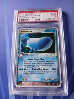 Wailord ex 100/100 EX Sandstorm PSA 9 Mint Pokemon Swirl - Image 1