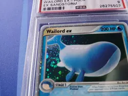 Wailord ex 100/100 EX Sandstorm PSA 9 Mint Pokemon Swirl - Image 3