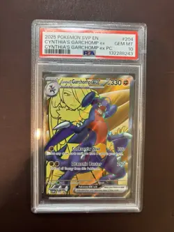 2023-25 Pokemon SV Black Star Promos Cynthia's Garchomp ex #204 PSA 10 - Image 1