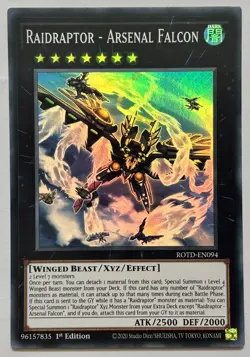 ROTD-EN094 Raidraptor - Arsenal Falcon - Super Rare 1st Edition Lightly Played - Image 1