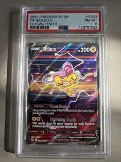 Pokemon TCG Raikou v Crown Zenith Galarian Gallery PSA 8 Card GG41/GG70 - Image 1