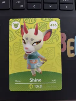 Shino #436 Amiibo Card Animal Crossing Series 5 - Image 1