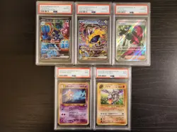 Lot Of 5 Mixed Japanese Vintage Rare Pokemon Cards PSA Graded 10s & 9s - Image 1