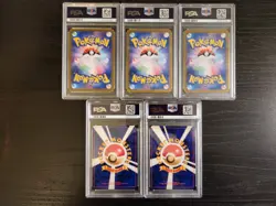 Lot Of 5 Mixed Japanese Vintage Rare Pokemon Cards PSA Graded 10s & 9s - Image 2